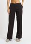Pantalone dritto tinta unita - MARRONE