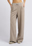 Pantalone con cintura in velluto - BEIGE