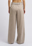 Pantalone con cintura in velluto - BEIGE