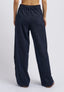 Pantalone con cintura in velluto - BLU