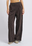 Pantalone con cintura in velluto - MARRONE