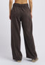 Pantalone con cintura in velluto - MARRONE