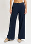Pantalone palazzo mano lana elastico retro - BLU