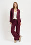 Pantalone palazzo mano lana elastico retro - BORDEAUX