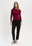 Pantalone sigaretta mano lana - NERO