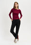 Pantalone sigaretta mano lana - NERO