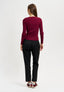 Pantalone sigaretta mano lana - NERO