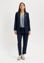 Pantalone sigaretta mano lana - BLU