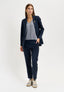 Pantalone sigaretta mano lana - BLU
