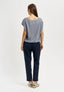 Pantalone sigaretta mano lana - BLU
