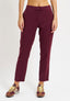 Pantalone sigaretta mano lana - BORDEAUX