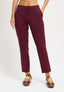 Pantalone sigaretta mano lana - BORDEAUX