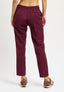 Pantalone sigaretta mano lana - BORDEAUX