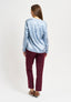 Pantalone sigaretta mano lana - BORDEAUX