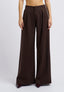 Pantalone gessato con paillettes - MARRONE