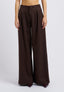 Pantalone gessato con paillettes - MARRONE