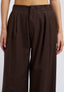 Pantalone gessato con paillettes - MARRONE