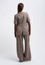 Pantalone ampio in pied de poule - CAMMELLO