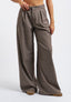 Pantalone ampio in pied de poule - CAMMELLO