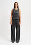 Pantalone con pinces gessato lurex - GRIGIO MEDIO