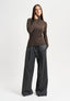 Pantalone con pinces gessato lurex - GRIGIO MEDIO