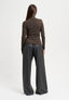 Pantalone con pinces gessato lurex - GRIGIO MEDIO