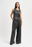 Pantalone con pinces gessato lurex - GRIGIO MEDIO