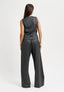 Pantalone con pinces gessato lurex - GRIGIO MEDIO