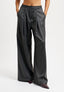 Pantalone con pinces gessato lurex - GRIGIO MEDIO