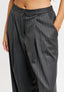 Pantalone con pinces gessato lurex - GRIGIO MEDIO