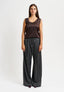 Pantalone con pinces gessato lurex - GRIGIO MEDIO