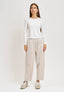 Pantalone balloon in punto roma - BEIGE