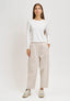 Pantalone balloon in punto roma - BEIGE