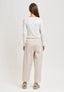 Pantalone balloon in punto roma - BEIGE