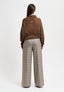 Pantalone con elastico pied de poule - BLU