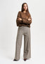 Pantalone con elastico pied de poule - BLU