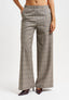 Pantalone con elastico pied de poule - BLU