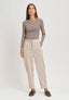 Pantalone cavallo sceso in ciniglia - AVORIO