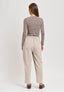 Pantalone cavallo sceso in ciniglia - AVORIO