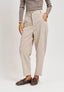 Pantalone cavallo sceso in ciniglia - AVORIO