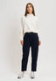 Pantalone cavallo sceso in ciniglia - BLU