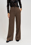 Pantalone palazzo due bottoni - NOCCIOLA