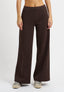 Pantalone palazzo jacquard spinato - MARRONE