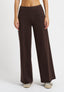 Pantalone palazzo jacquard spinato - MARRONE