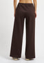 Pantalone palazzo jacquard spinato - MARRONE