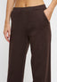 Pantalone palazzo jacquard spinato - MARRONE