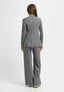 Pantalone palazzo jacquard spinato - GRIGIO MEDIO