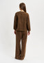 Pantalone con laccio e banda laterale - TABACCO