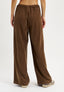Pantalone con laccio e banda laterale - TABACCO