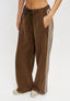 Pantalone con laccio e banda laterale - TABACCO